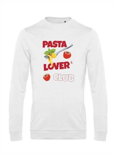 Felpa uomo Toronto con una forchetta, dei pomodori e la scritta "pasta lover club" – TRT18
