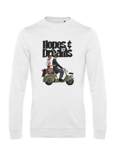 Felpa uomo Toronto con due persone su uno scooter e la scritta "hopes and dreams" – TRT26