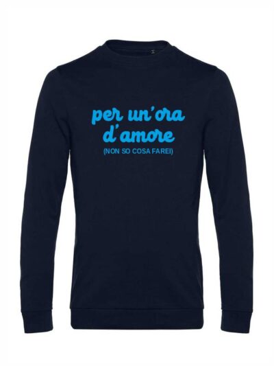 Felpa uomo Toronto con la scritta in patch a rilievo "per un'ora d'amore" – TRT13