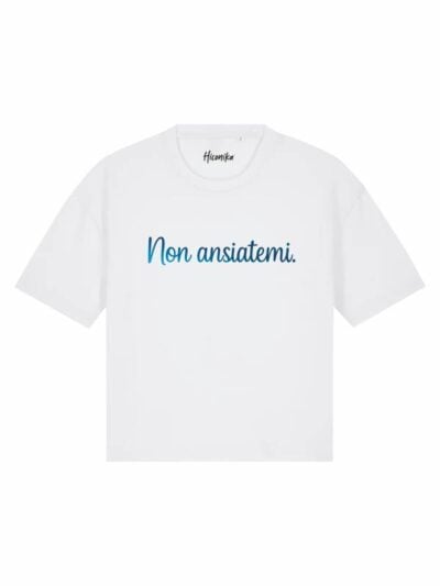 T-Shirt donna Stella con la scritta “non ansiatemi” in reflex – TS006