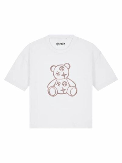 T-Shirt donna Stella con un orsetto in glitter – TS024