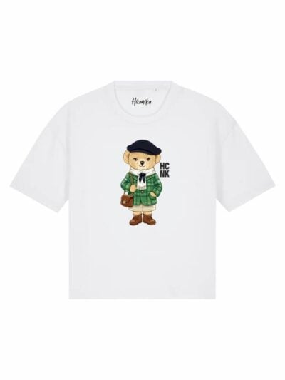 T-Shirt donna Stella con un orsetto e la scritta “hcnk” in patch – TS033