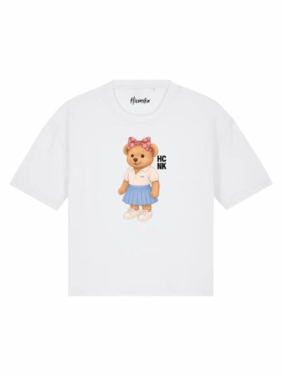 T-Shirt donna Stella con un orsetto e la scritta “hcnk” in patch – TS047