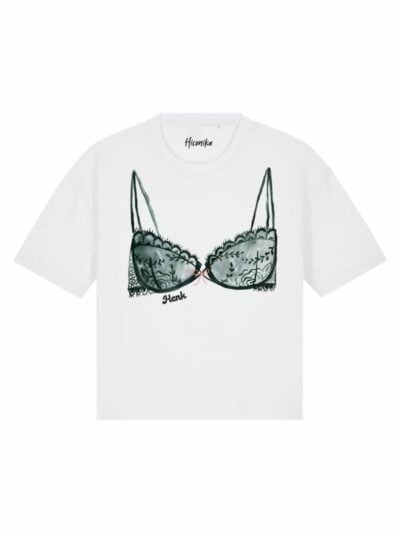 T-Shirt donna Stella con un reggiseno e la scritta “hcnk” in patch – TS052