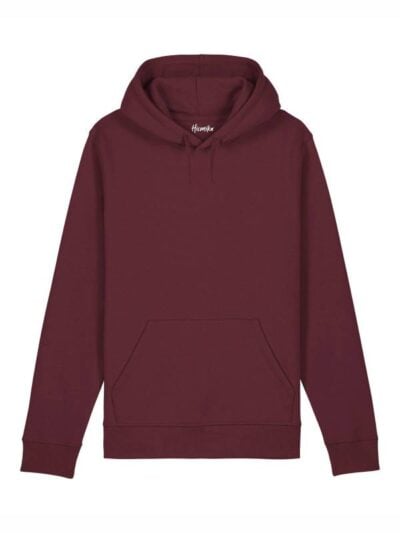 Felpa uomo Essential Echo, senza stampa, burgundy – ECHE05