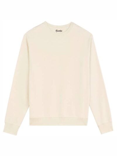 Felpa donna scamosciata leggera Essential Fiamma, senza stampa, natural raw – FFE05