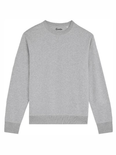 Felpa donna scamosciata leggera Essential Fiamma, senza stampa, heather grey – FFE06
