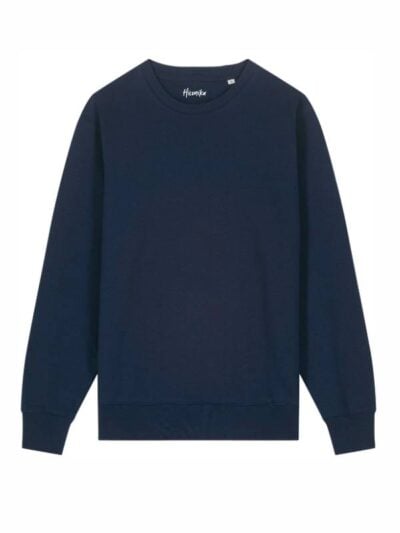 Felpa donna scamosciata leggera Essential Fiamma, senza stampa, french navy – FFE07