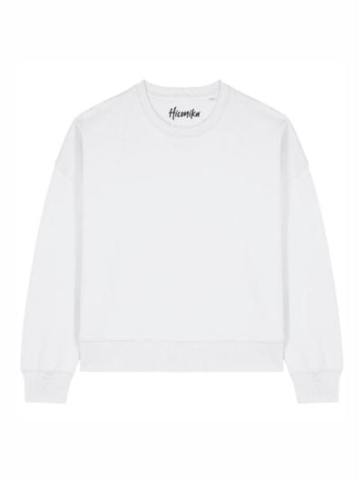 Felpa donna Essential Luna, senza stampa, white – FLE01