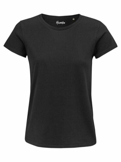 T-Shirt donna Essential Glam, senza stampa, black – GE02