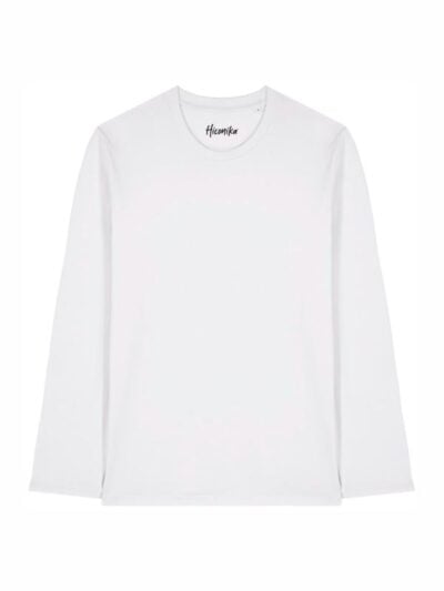 T-shirt Essential Alba manica lunga, senza stampa, white – TAE01