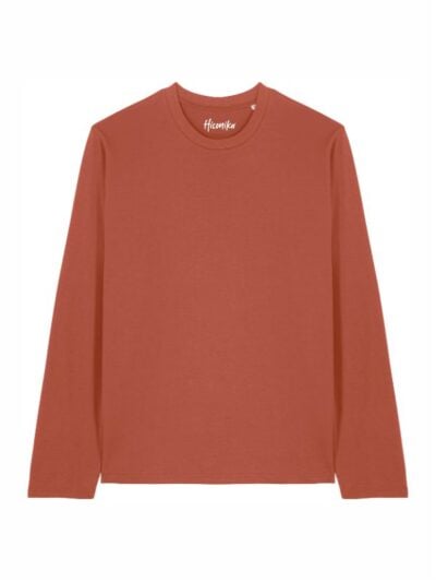 T-shirt Essential Alba manica lunga, senza stampa, heritage brown – TAE03