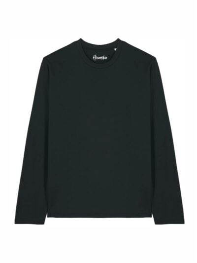 T-shirt Essential Alba manica lunga, senza stampa, black – TAE04