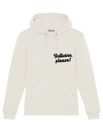 Felpa uomo Lisbona con la scritta in patch a rilievo "Bollicine please!" - CHUF08