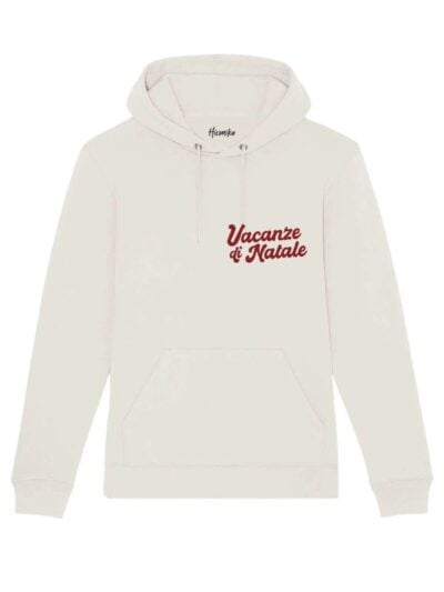 Felpa uomo Lisbona con la scritta in patch a rilievo "Vacanze di Natale" lato cuore - CHUF10