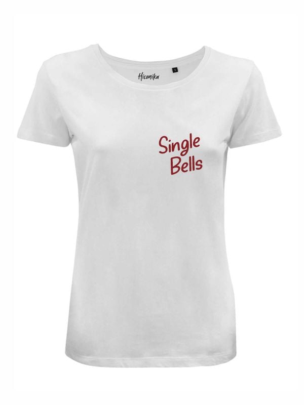 T-shirt donna Lady 2.0 con la scritta in patch a rilievo "single bells" lato cuore - CHD15