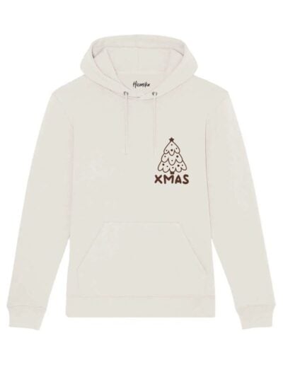 Felpa donna Lisbona con un albero natalizio e la scritta in patch a rilievo "xmas" lato cuore - CHDF16