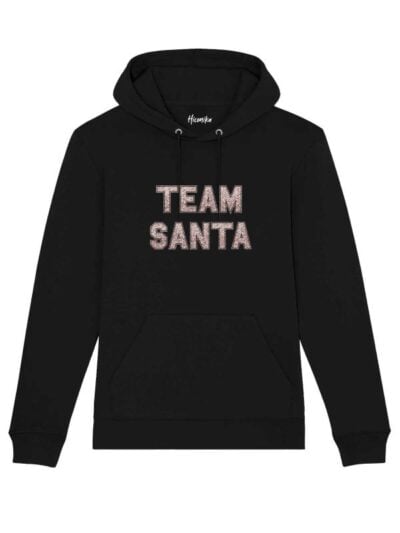 Felpa donna Lisbona con la scritta in glitter "Team Santa" - CHDF09