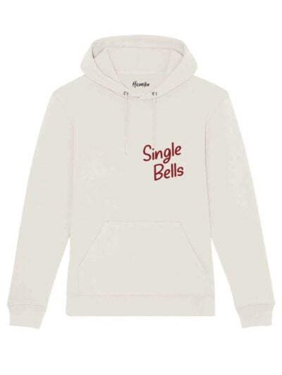 Felpa donna Lisbona con la scritta in patch a rilievo "Single Bells" lato cuore - CHDF15