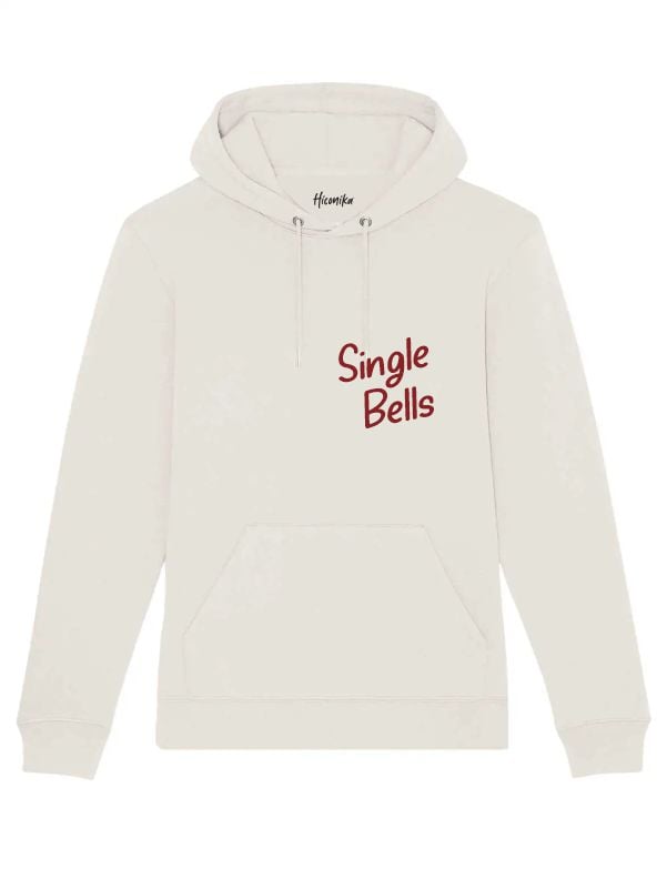 Felpa donna Lisbona con la scritta in patch a rilievo "Single Bells" lato cuore - CHDF15