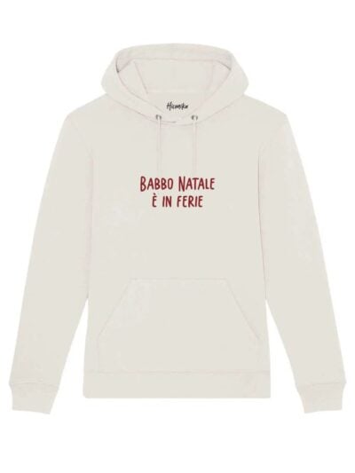 Felpa donna Lisbona con la scritta in patch a rilievo "Babbo Natale è in ferie" - CHDF04