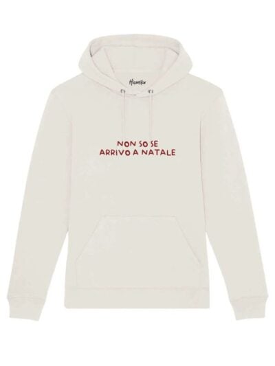 Felpa uomo Lisbona con la scritta in patch a rilievo "Non so se arrivo a Natale" - CHUF06