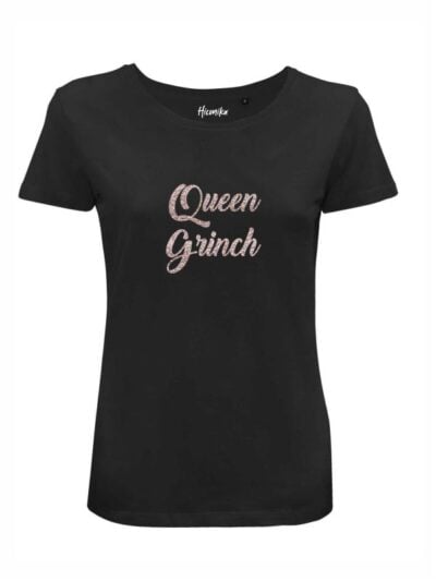 T-shirt donna Lady 2.0 con la scritta in glitter "Queen Grinch" - CHD13