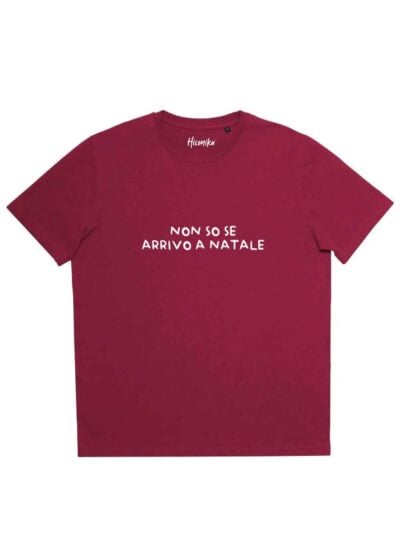 T-shirt uomo Prime con la scritta in patch a rilievo “Non so se arrivo a Natale” – CHU06