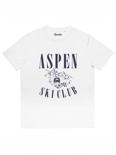 T-shirt uomo Prime con la funivia e la scritta “Aspen ski club” – CHU04