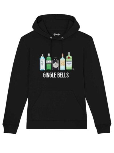 Felpa uomo Lisbona con le bottiglie di alcolici e la scritta in patch a rilievo "Gingle bells" - CHUF09