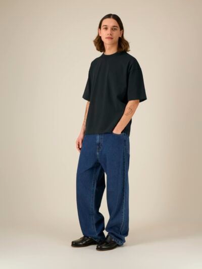 T-shirt uomo Essential Asher Black senza stampa – ASHER01