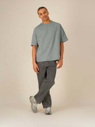 T-shirt uomo Essential Asher Misty Grey senza stampa – ASHER02
