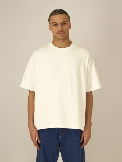 T-shirt uomo Essential Asher Cream senza stampa – ASHER08