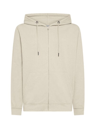 Felpa leggera Unisex Core Zip Off White - COREZ04