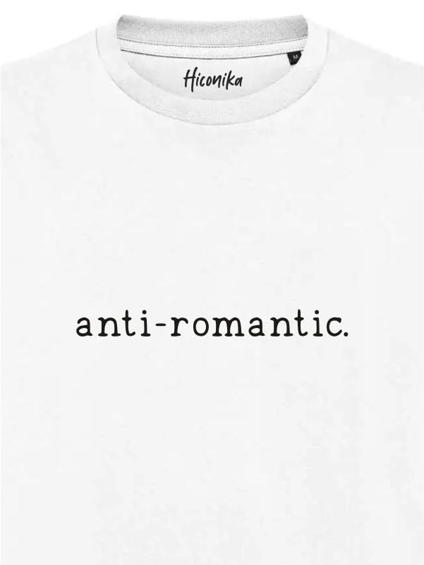 T-shirt uomo Axis con la scritta "anti-romantic" in patch a rilievo sul petto – TM014 - immagine 2