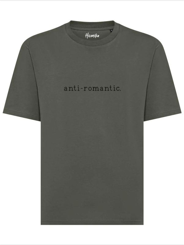 T-shirt uomo Axis con la scritta "anti-romantic" in patch a rilievo sul petto – TM014 - immagine 4