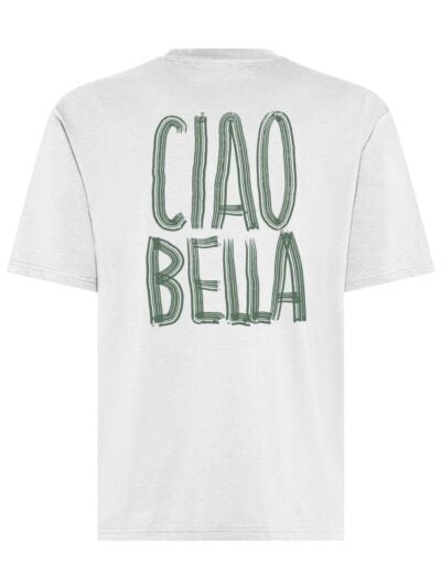 T-shirt uomo Axis con la scritta "ciao bella" stampata sia lato cuore che sulle spalle – TM028