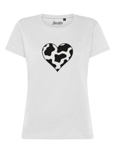T-Shirt donna Lady 2.0 con la sagoma di un cuore animalier in patch a rilievo – TW024