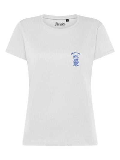 T-Shirt donna Lady 2.0 con la stampa di un cagnolino e la scritta "dolce far niente" – TW038
