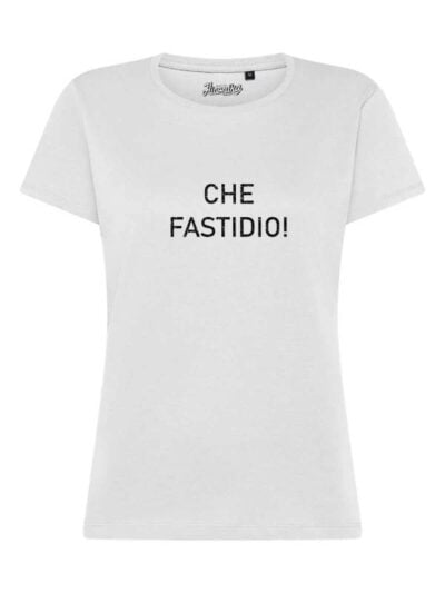 T-Shirt donna Lady 2.0 con la scritta “Che fastidio” in glitter – TW051