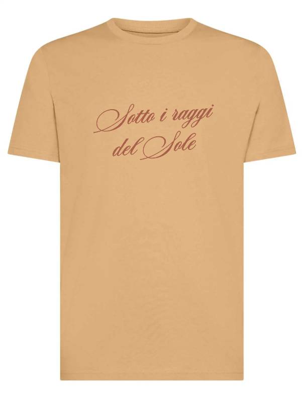 T-shirt uomo Moon con la scritta "Sotto i raggi del sole" – TM045 - immagine 3