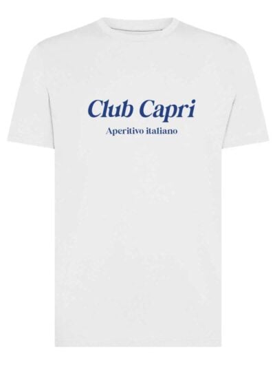 T-shirt uomo Moon con la scritta "Club Capri, aperitivo italiano" – TM042
