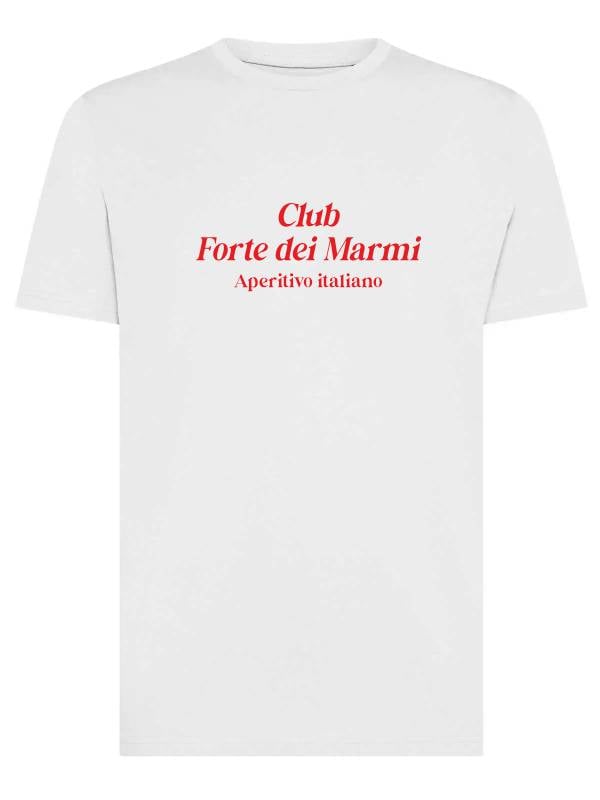 T-shirt uomo Moon con la scritta "Club Forte Dei Marmi, aperitivo italiano" – TM043