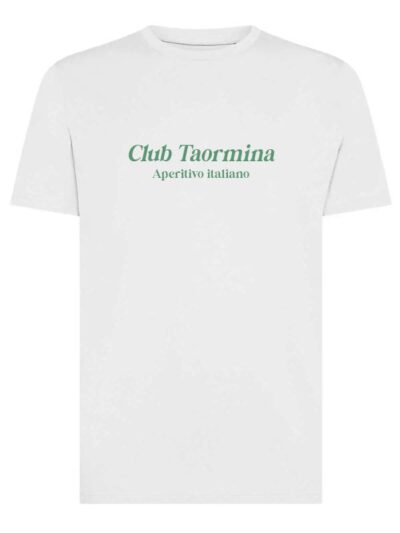 T-shirt uomo Moon con la scritta "Club Taormina, aperitivo italiano" – TM044