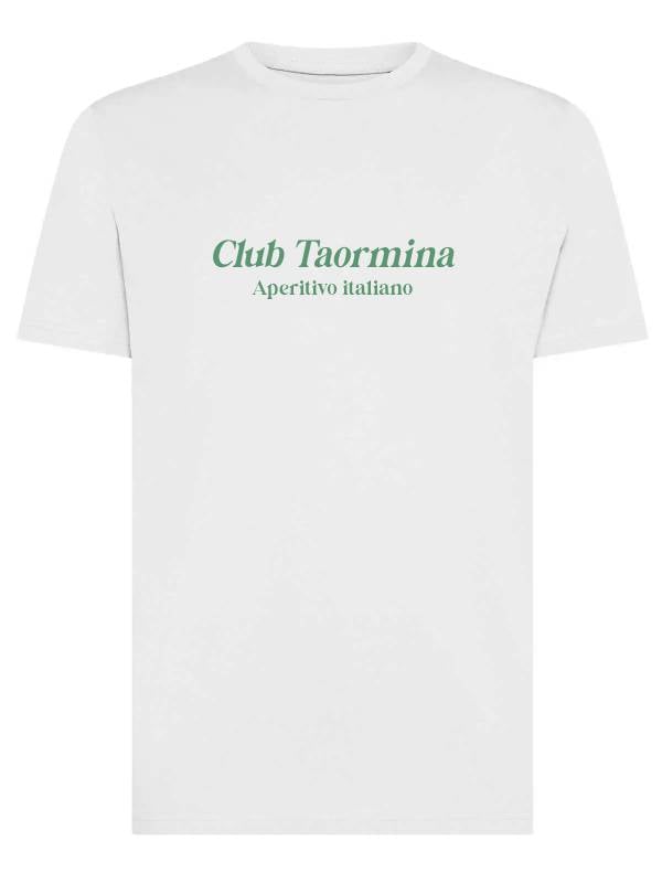 T-shirt uomo Moon con la scritta "Club Taormina, aperitivo italiano" – TM044