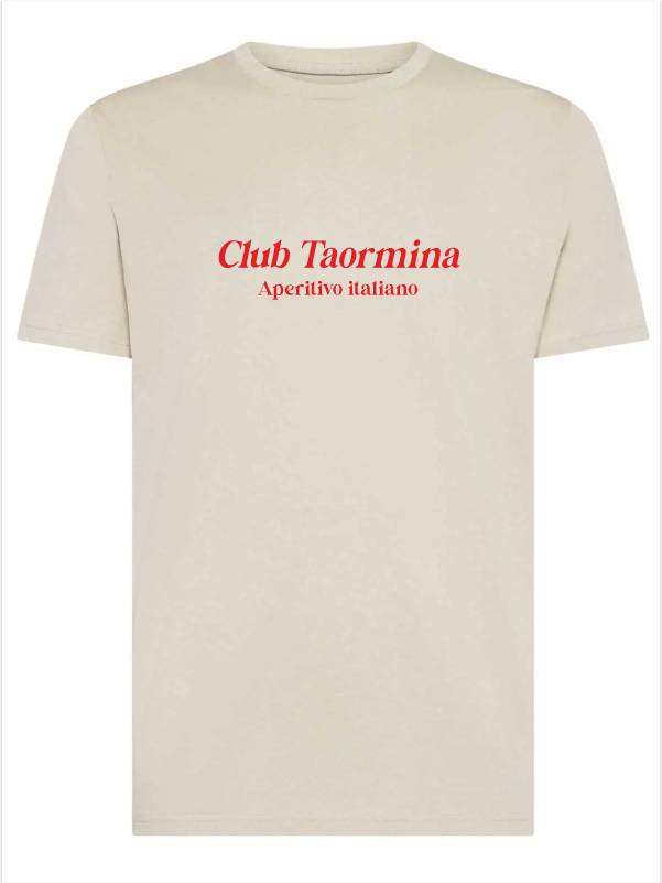 T-shirt uomo Moon con la scritta "Club Taormina, aperitivo italiano" – TM044 - immagine 2