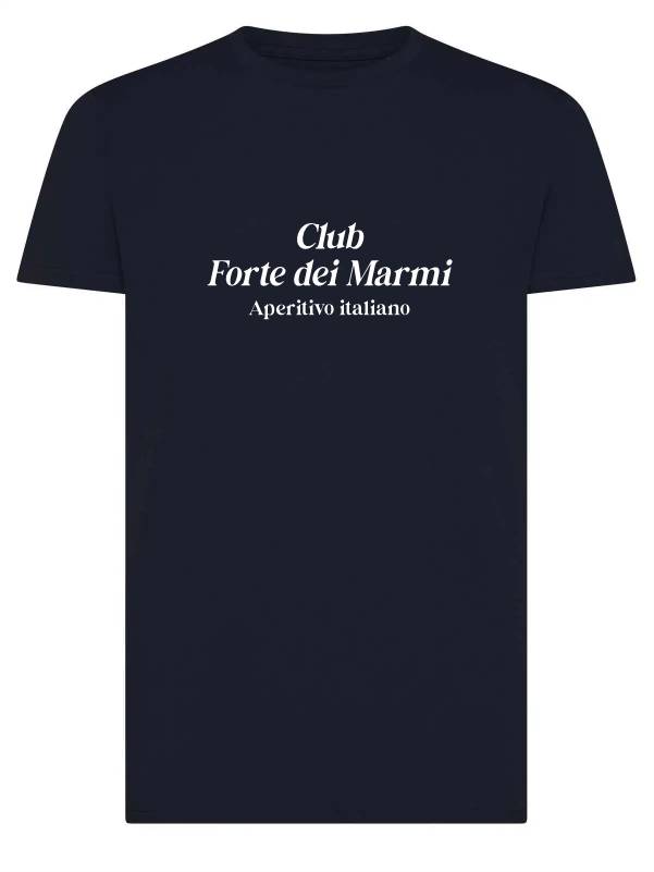 T-shirt uomo Moon con la scritta "Club Forte Dei Marmi, aperitivo italiano" – TM043 - immagine 4