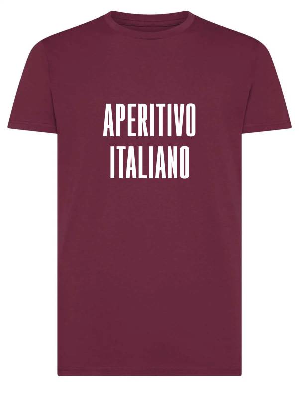 T-shirt uomo Moon con la scritta "aperitivo italiano" – TM038 - immagine 3