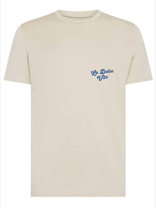 T-shirt uomo Moon con la scritta "la dolce vita" lato cuore e stampa sulle spalle – TM037 - immagine 3