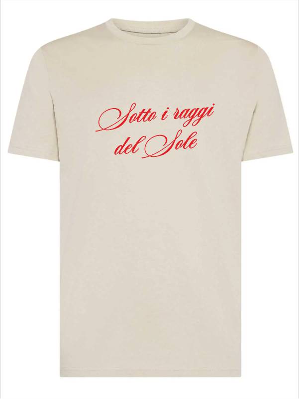 T-shirt uomo Moon con la scritta "Sotto i raggi del sole" – TM045 - immagine 2